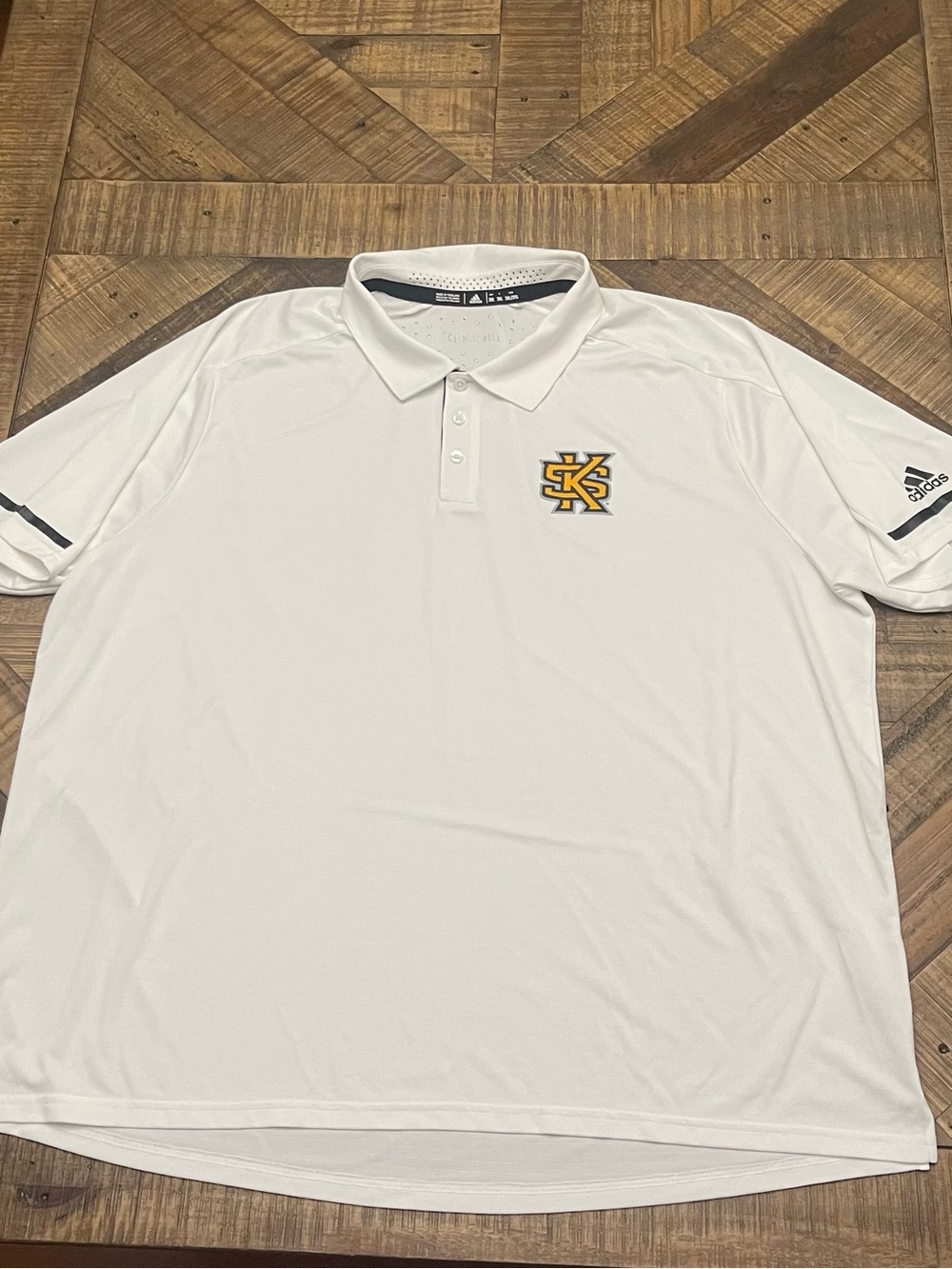 adidas Climachill Kennesaw State Owls White Grind Polo size 3xl